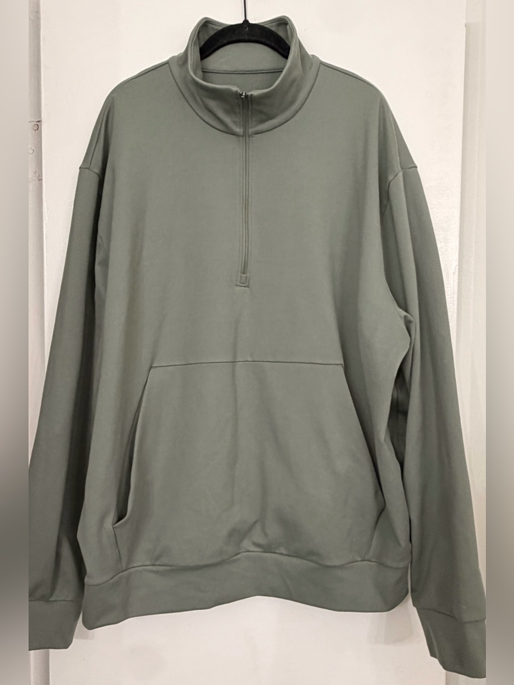Lululemon Heavyweight Soft Jersey Half-Zip Pullover Sweater in Sage Green XL